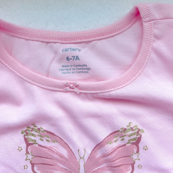 Carter’s girl’s nightgown set. Size 6-7. Pink. New - Picture 2 of 7
